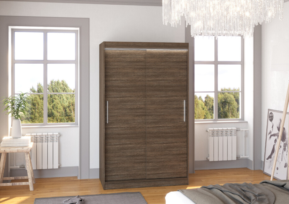 ArtAdrk Šatní skříň COLLIN | 120 cm Barva: Trufla - main (7)