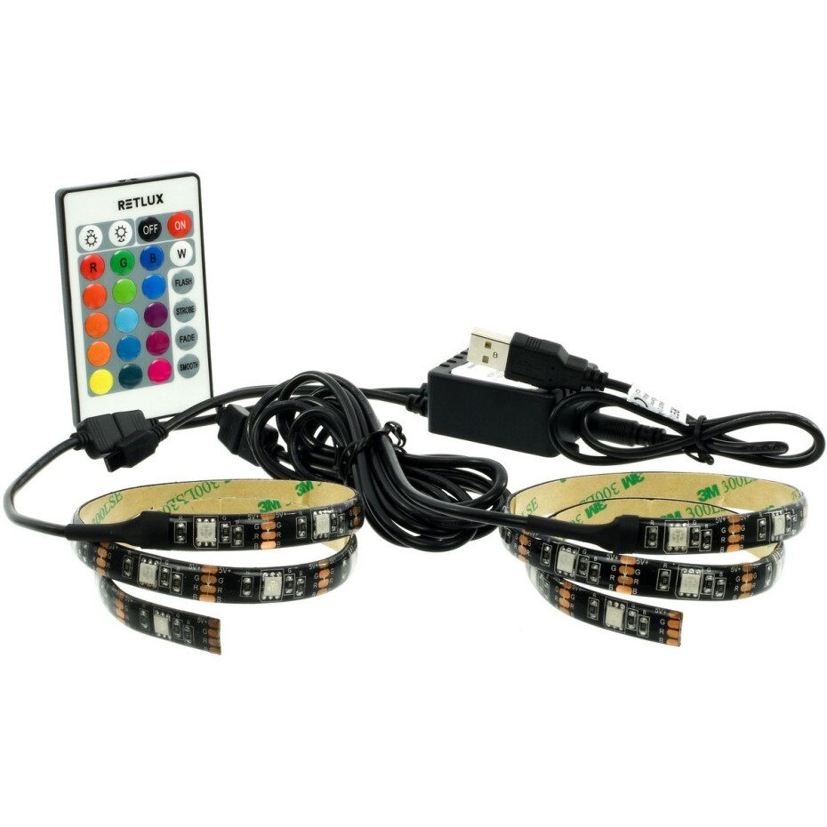Retlux RLS 102 LED pásek s USB konektorem RGB, 2 x 50 cm - main (0)