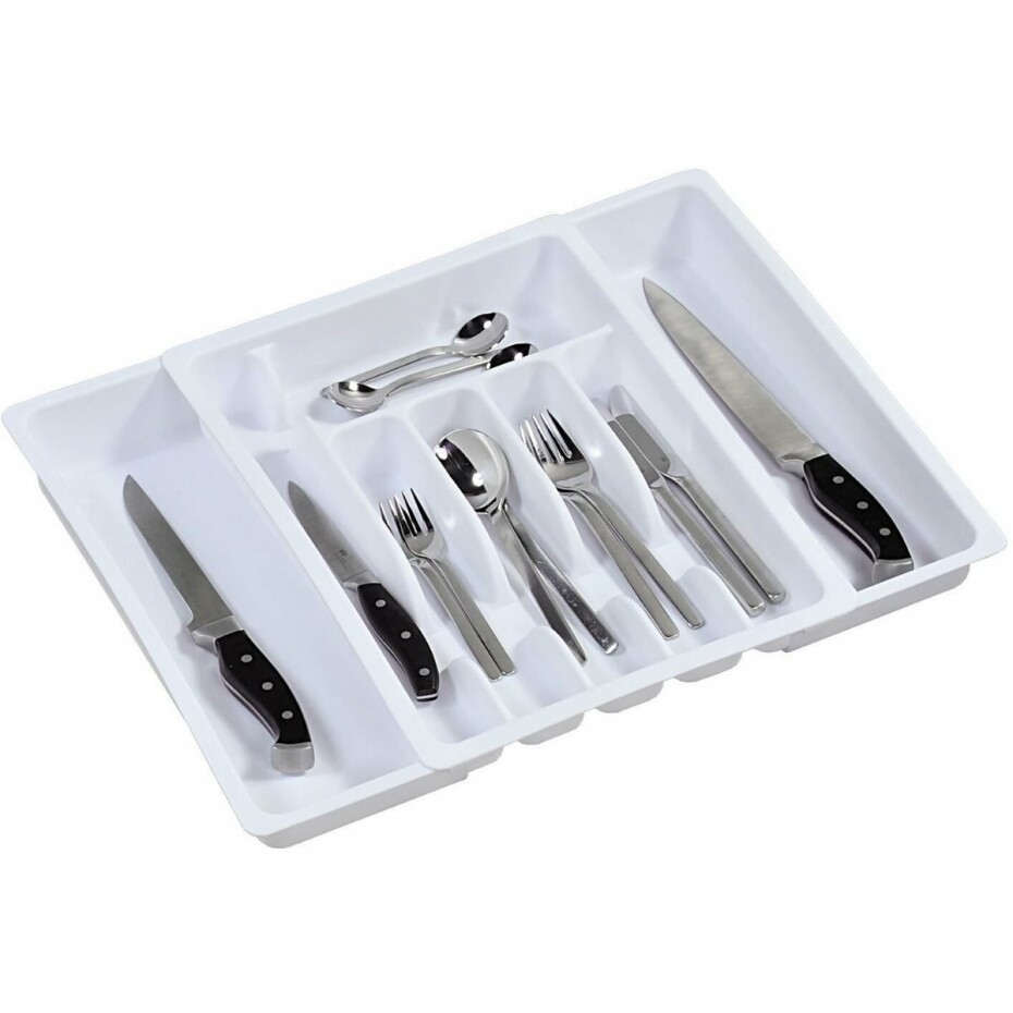 Kesper 30086 Variabilní příborník, 6 nebo 8 přihrádek, bílá - main (1)