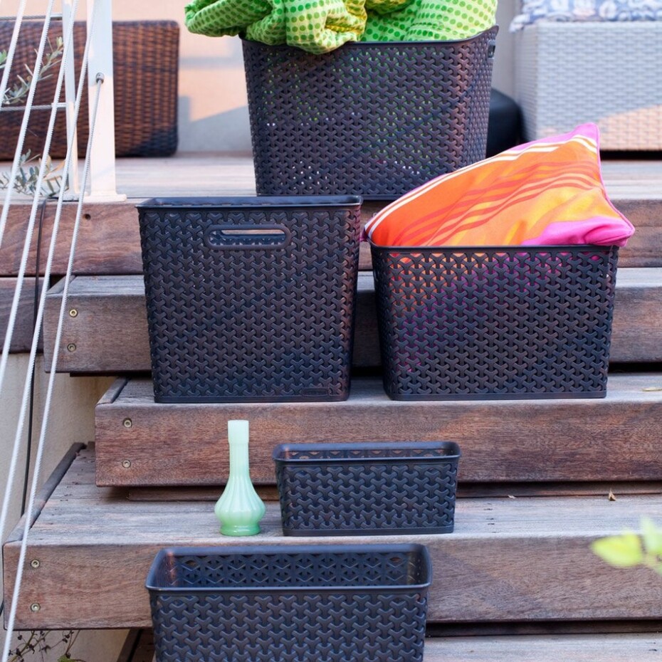 Úložný box RATTAN 'Y' STYLE - L tm. hnědý, Curver - main (2)