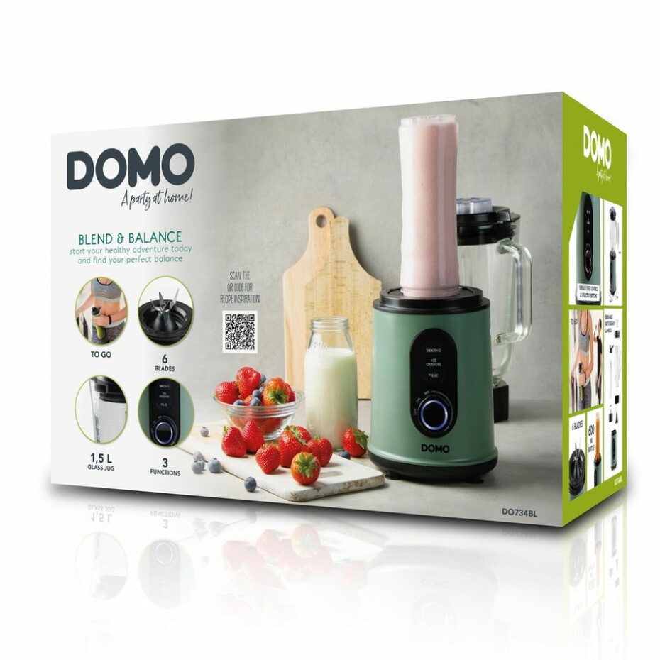DOMO DO734BL stolní mixér 2v1 se smoothie - main (12)