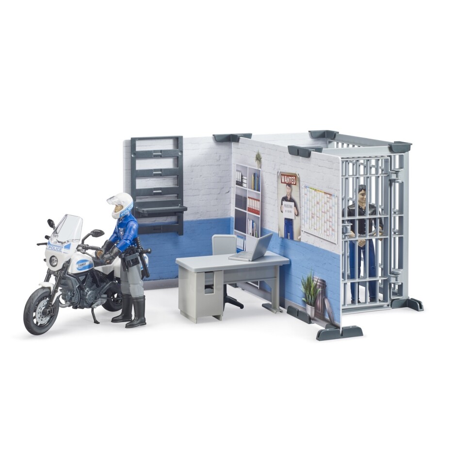 Bruder 62732 BWorld Policejní stanice s motorkou, 1:16 - main (1)