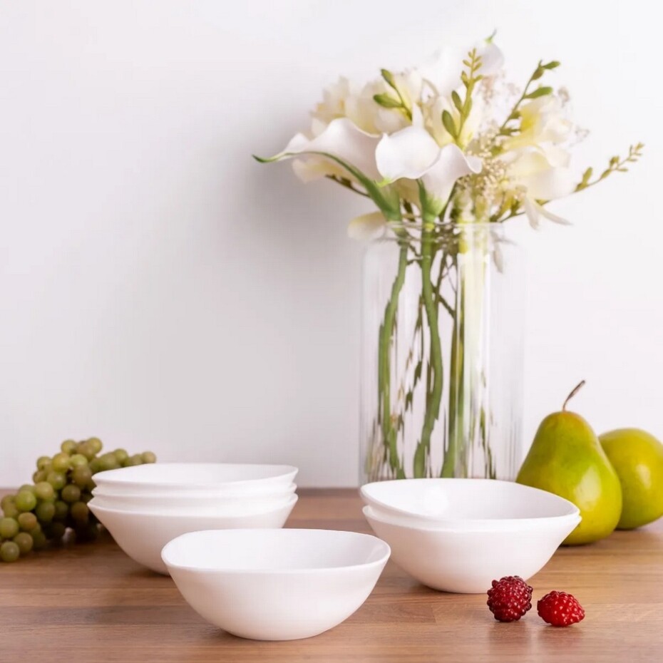 Altom Sada misek z opálového skla White harmony 16 cm, 6 ks - main (7)