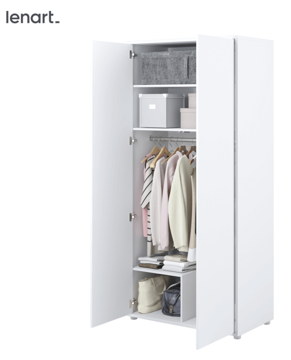 Dig-net nábytek Šatní skříň Lenart BED CONCEPT BC-20 | bílý lesk - main (1)