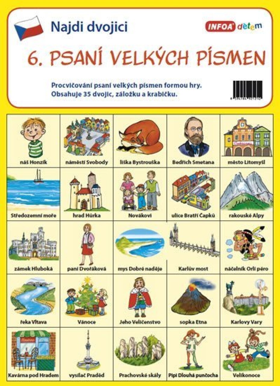 Najdi dvojici - 6. Psaní velkých písmen - kolektiv autorů - main (0)