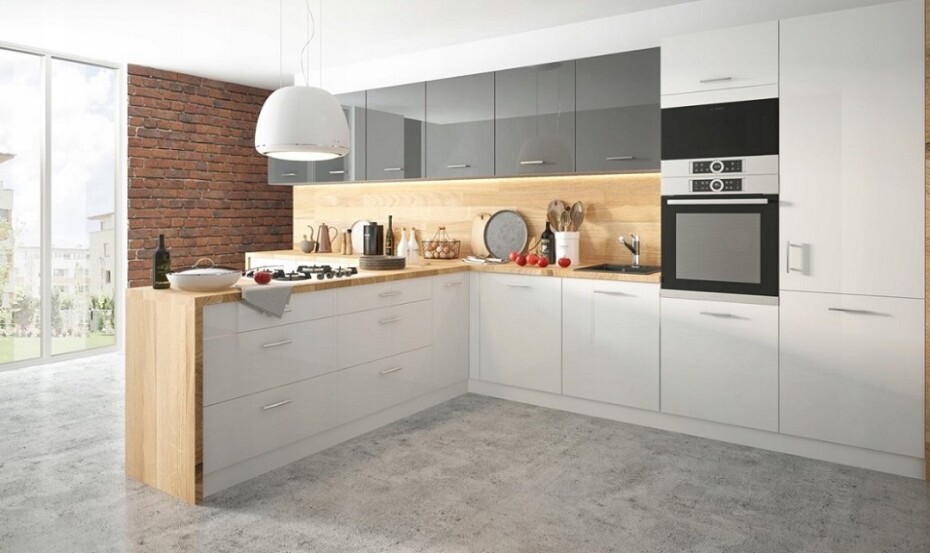ArtExt Kuchyňská skříňka horní ESSEN | W4B 90 Aventos HK Barva korpusu: Grey - main (5)