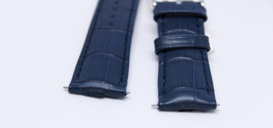 Řemínek Hirsch Duke - modrý, 20 mm S – Kratší délka spona 18 mm Stříbrná - Bazar - 20 mm - S – Kratší délka - 18 mm - Stříbrná - main (3)
