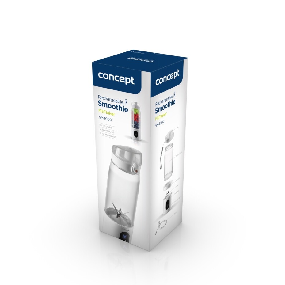 Concept SM4000 dobíjecí smoothie FitMaker, bílý - main (10)