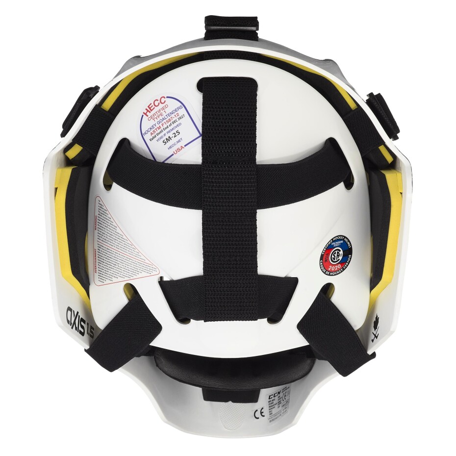 Brankářská hokejová maska CCM Axis 1.5 Žák (youth) OS (49-54 cm), bílá - main (8)