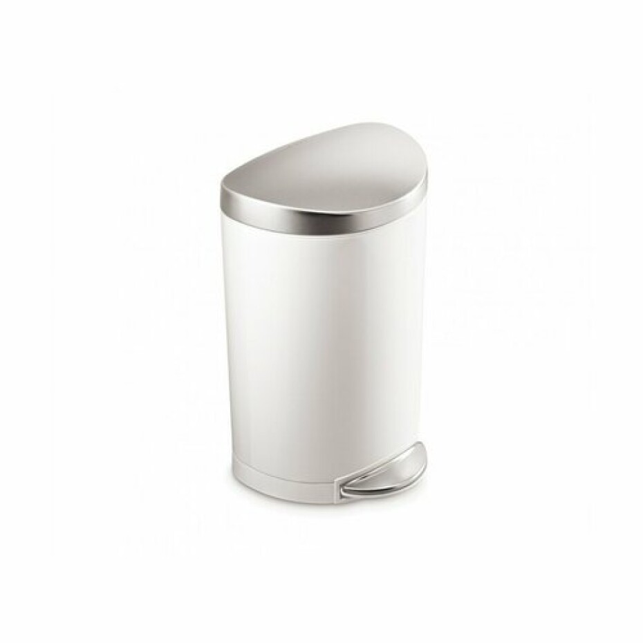 Simplehuman Pedálový půlkulatý koš 10 l, bílá - main (0)
