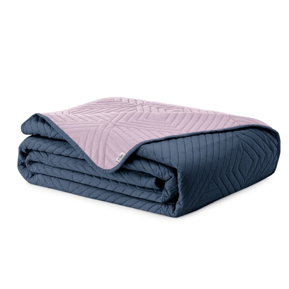 AmeliaHome Přehoz na postel Softa charcoal - mauve, 220 x 240 cm - main (2)
