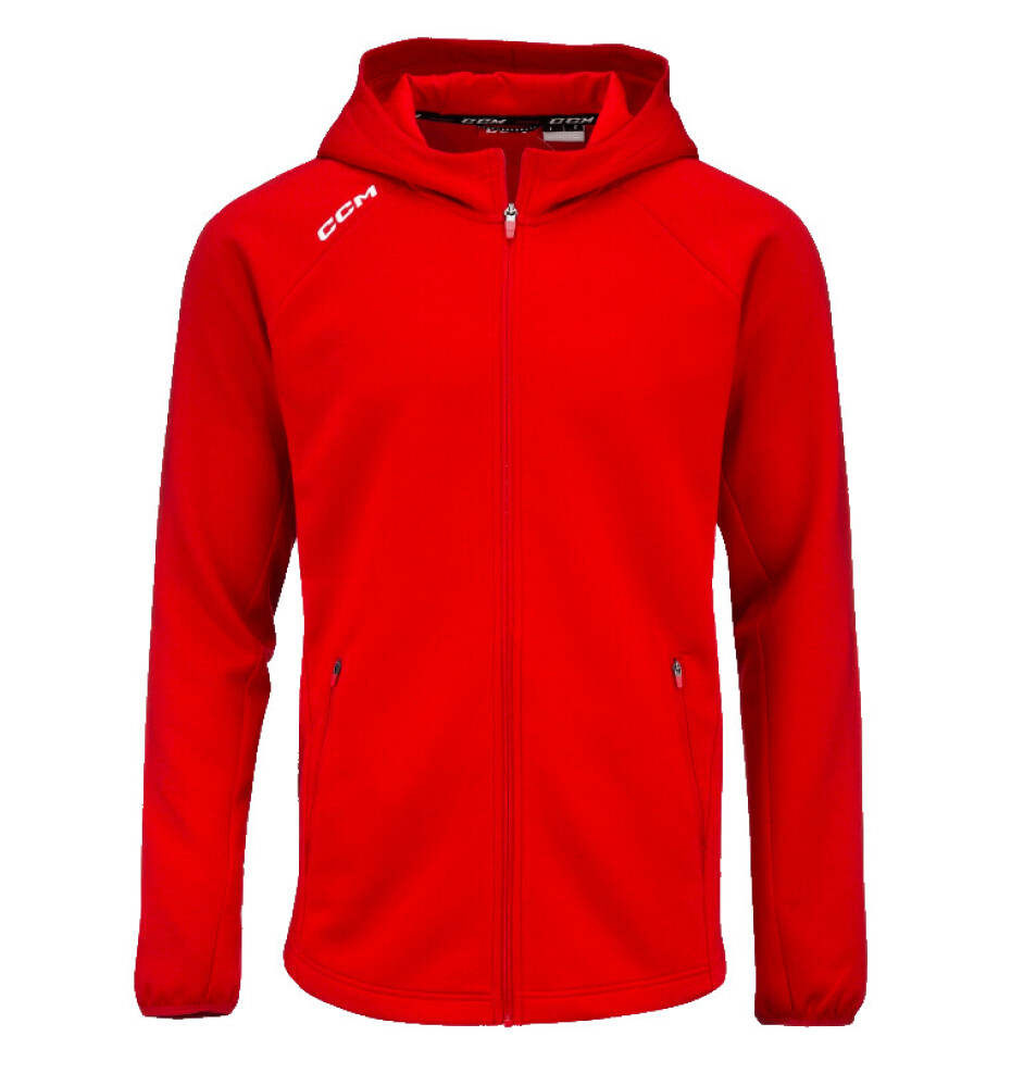 Dětská mikina CCM  LOCKER ROOM FLEECE FULL ZIP HOODIE Red S - main (0)