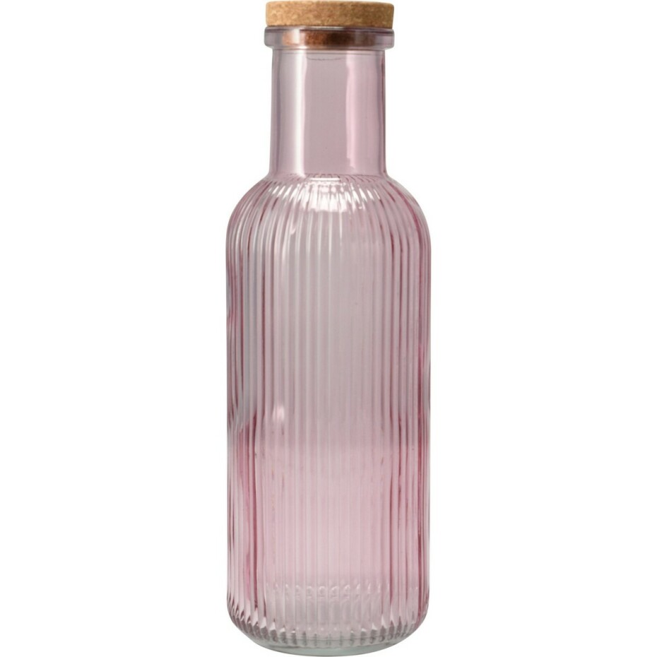 Láhev na pití s korkem, růžová, 1 l - main (0)