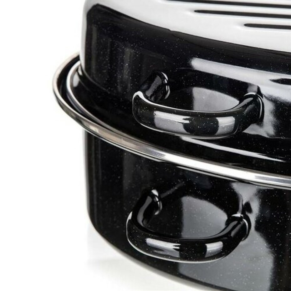 Banquet 2dílný oválný smaltovaný pekáč CULINARIA Black, 38 cm - main (11)