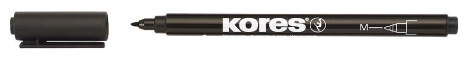 Kores K-MARKER Permanentní popisovač, tenký hrot M, černý - main (0)