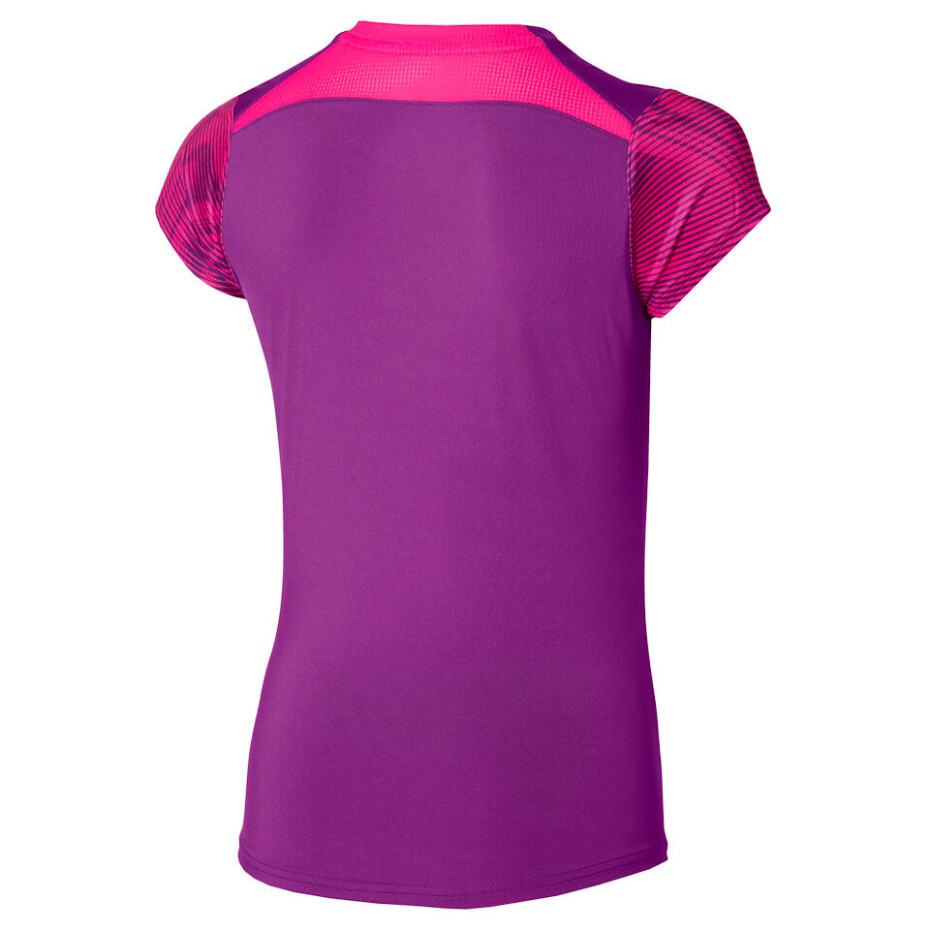 Dámské tričko Mizuno  Charge Printed Tee  Purple Magic  XS - main (1)