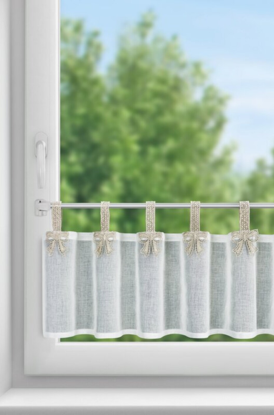 ArtFir Krátká záclona MELISA PU | bílá 150 x 30 cm - main (0)