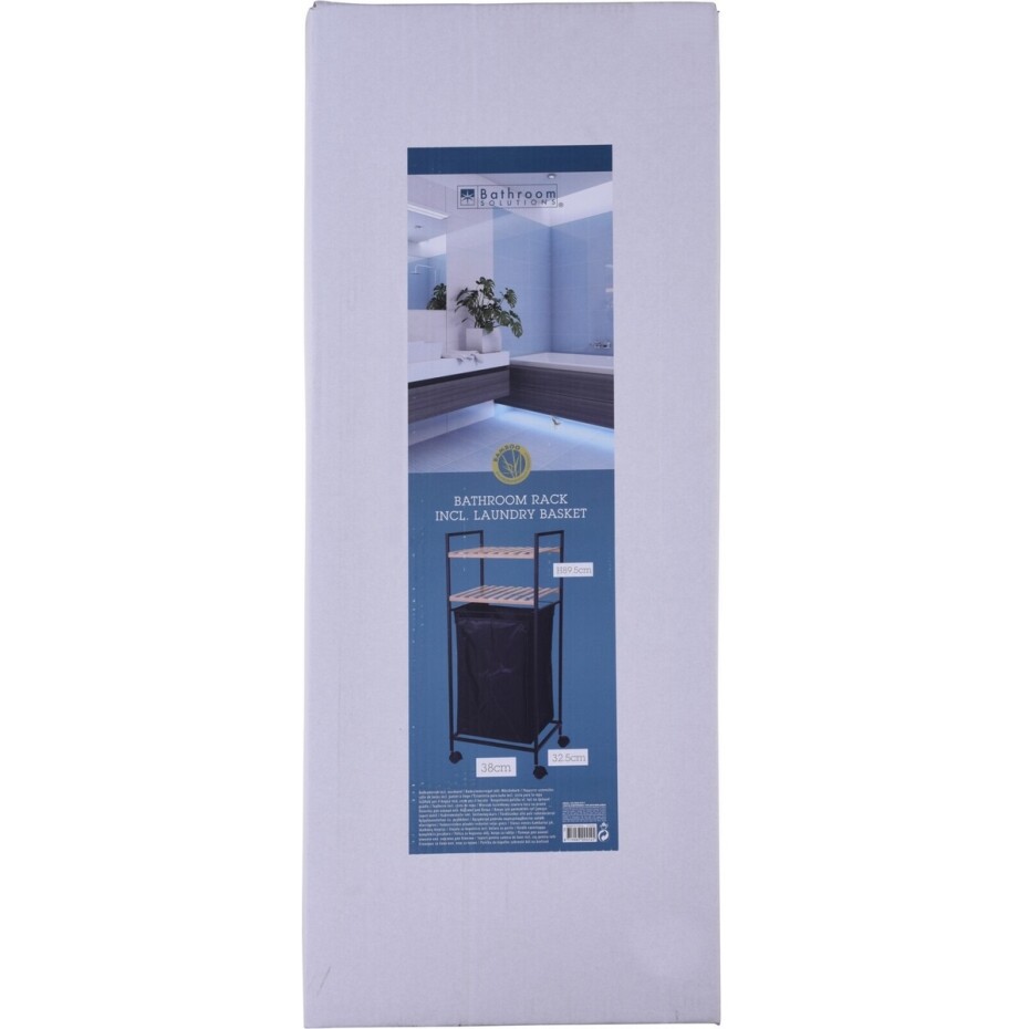 Koupelnový regál Tromso, 2 police, 38 x 89,5 x 32,5 cm - main (1)