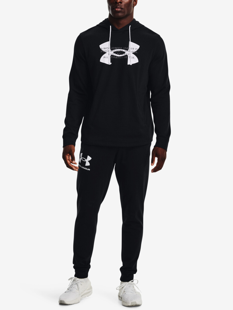Pánská mikina Under Armour  Rival Terry Logo Hoodie-BLK M - main (1)