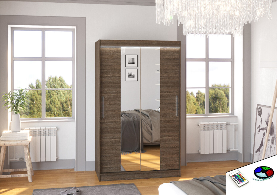 ArtAdrk Šatní skříň SANTOS | 120 cm Barva: Bílá - main (7)