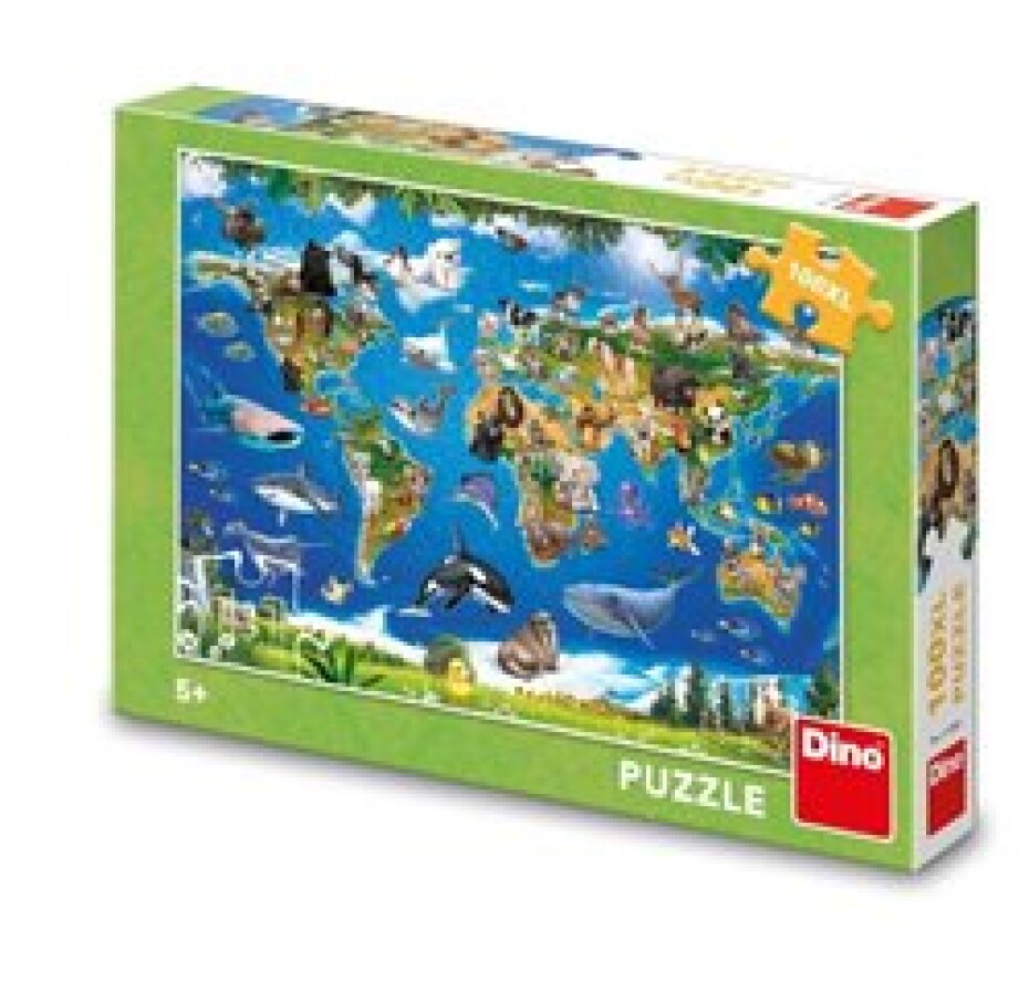 Puzzle Mapa zvířat 100 XL dílků - main (0)