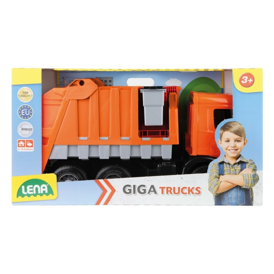 Lena Auto popelář plast 72cm 3-osý Mercedes Actros v krabici 02165 - main (4)
