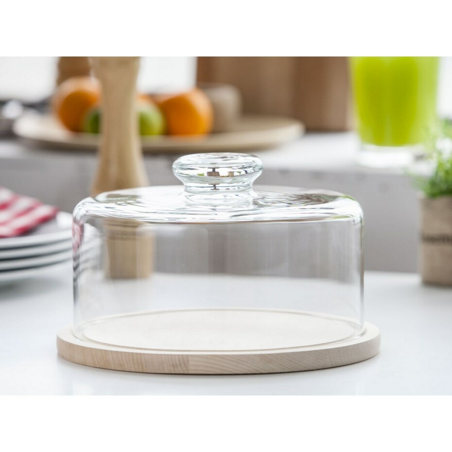 Altom Podnos dřevěný s poklopem Cheese, 28 cm - main (1)
