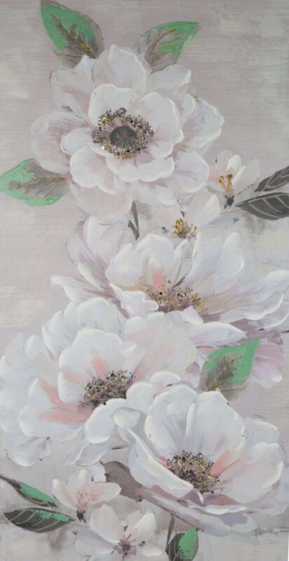 ArtFir Obraz KVĚTY 626 | béžová 60 x 120 cm - main (0)