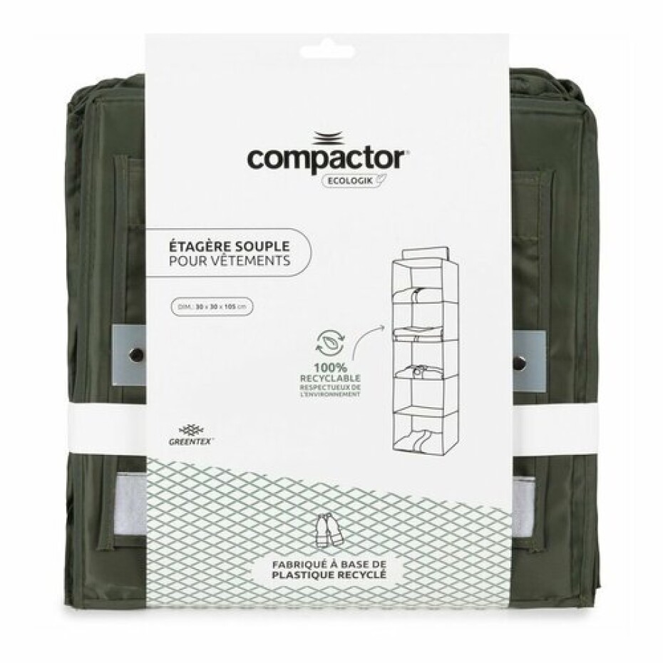 Compactor Závěsný organizér na boty a prádlo GreenTex 30 x 30 x 105 cm - main (7)