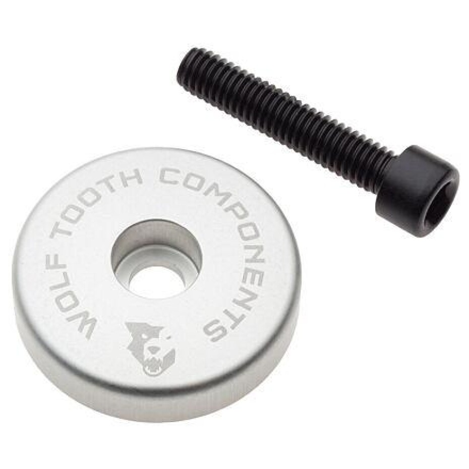 Wolf Tooth Krytka Ultralight Stem Cap Stříbrná + 5mm Spacer - main (0)