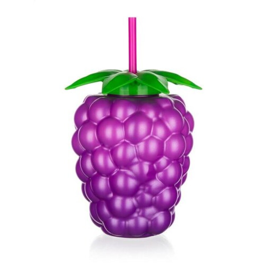 BANQUET Láhev plastová s brčkem BLACKBERRY 800 ml   - main (0)