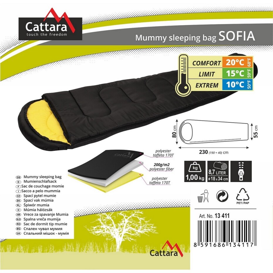 Cattara 13411 Spací pytel mumie - main (3)