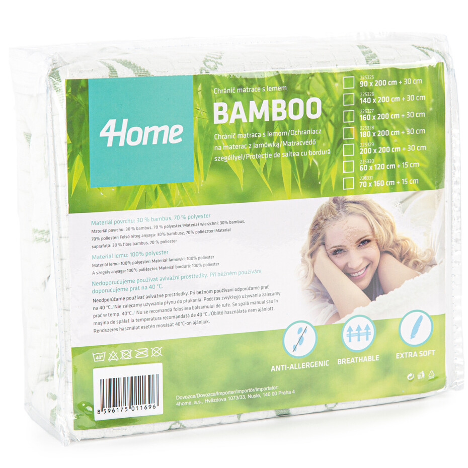 4Home Bamboo Chránič matrace s lemem, 60 x 120 cm - main (6)