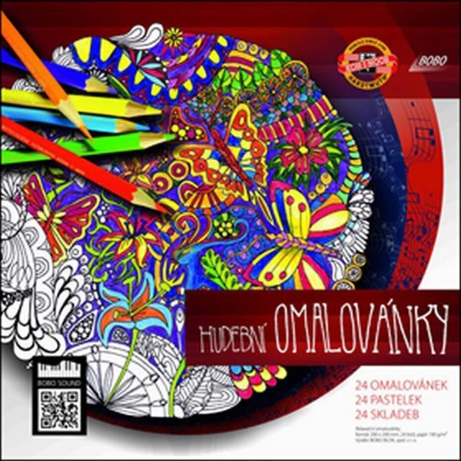Hudební omalovánky s pastelkami 290 x 290 mm, 24 listů - main (0)