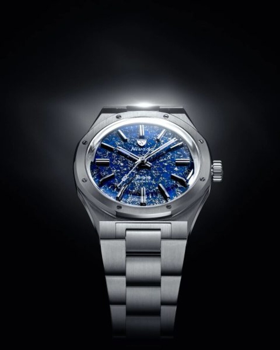 Nivada Grenchen F77 Titanium Lapis Lazuli - Canvas Velcro Strap - main (3)
