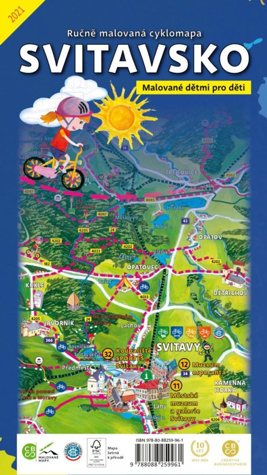 Svitavsko dětem - Ručně malovaná cyklomapa - main (0)