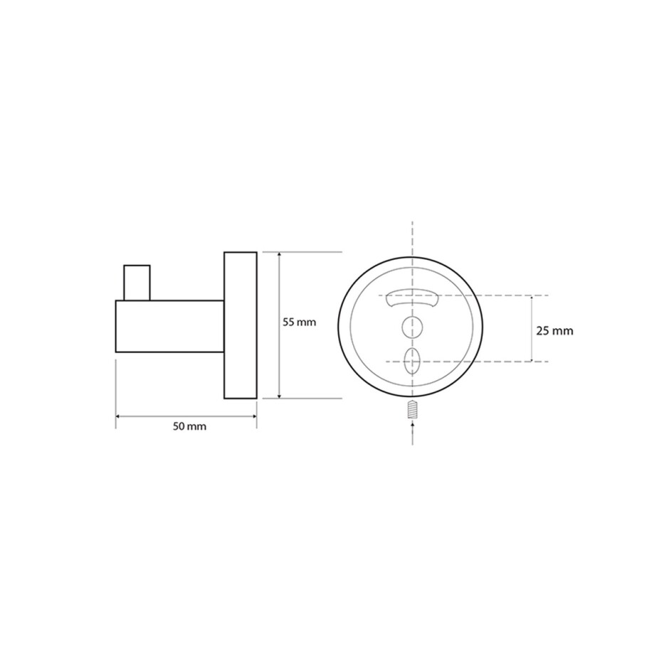 Sapho XR205W X-Round White háček, bílá - main (1)