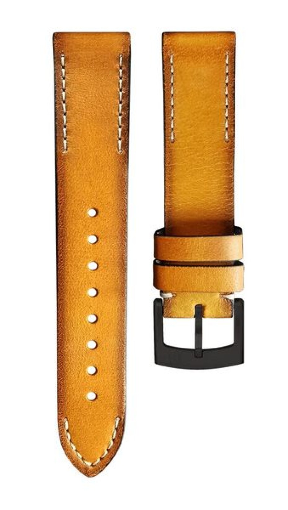 Kožený řemínek Biatec | Medový vintage - 20 mm - Černá - main (0)