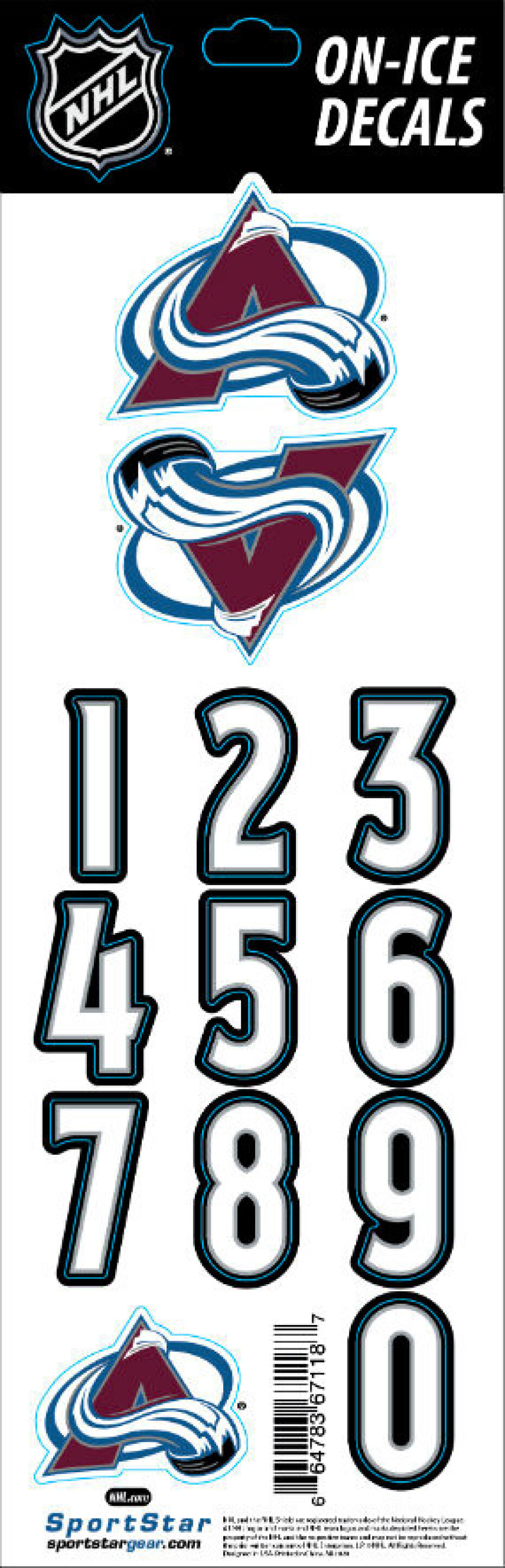 Sport Star Samolepky na helmu Colorado Avalanche Decals Black - main (0)