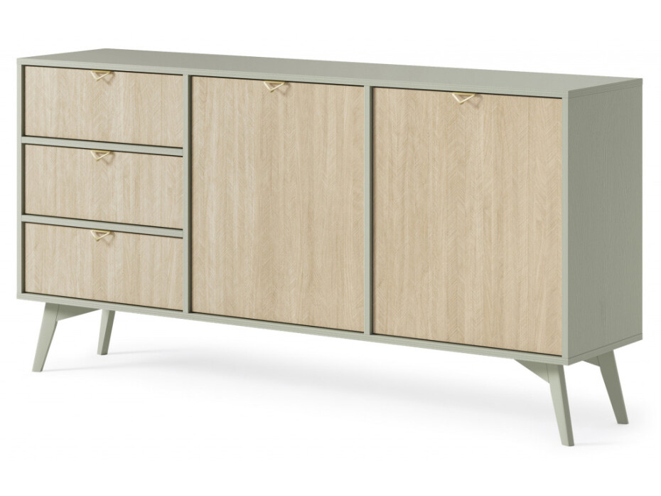 ArtPS Komoda TIMBER KSZ158 | béžová/zelená - main (3)
