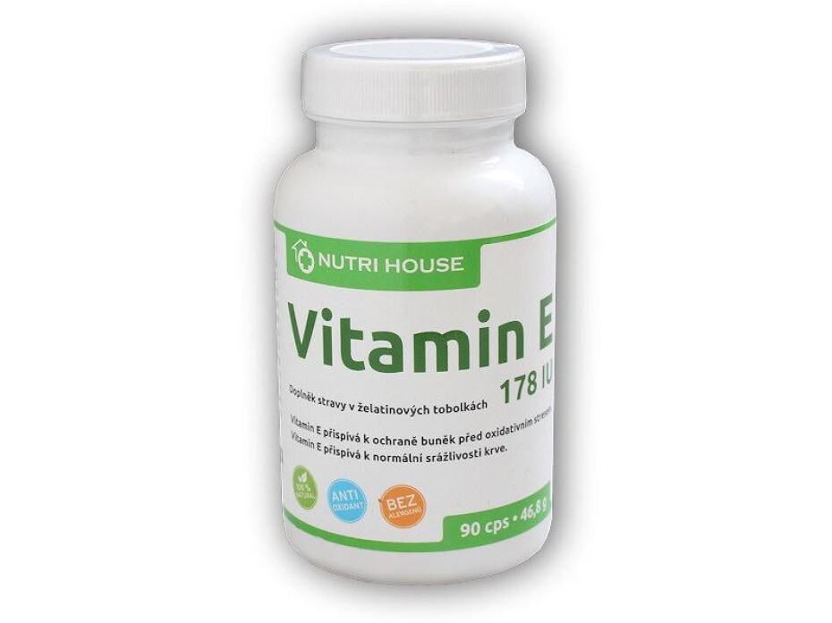 Nutri House Vitamin E 178IU 90 kapslí - main (0)
