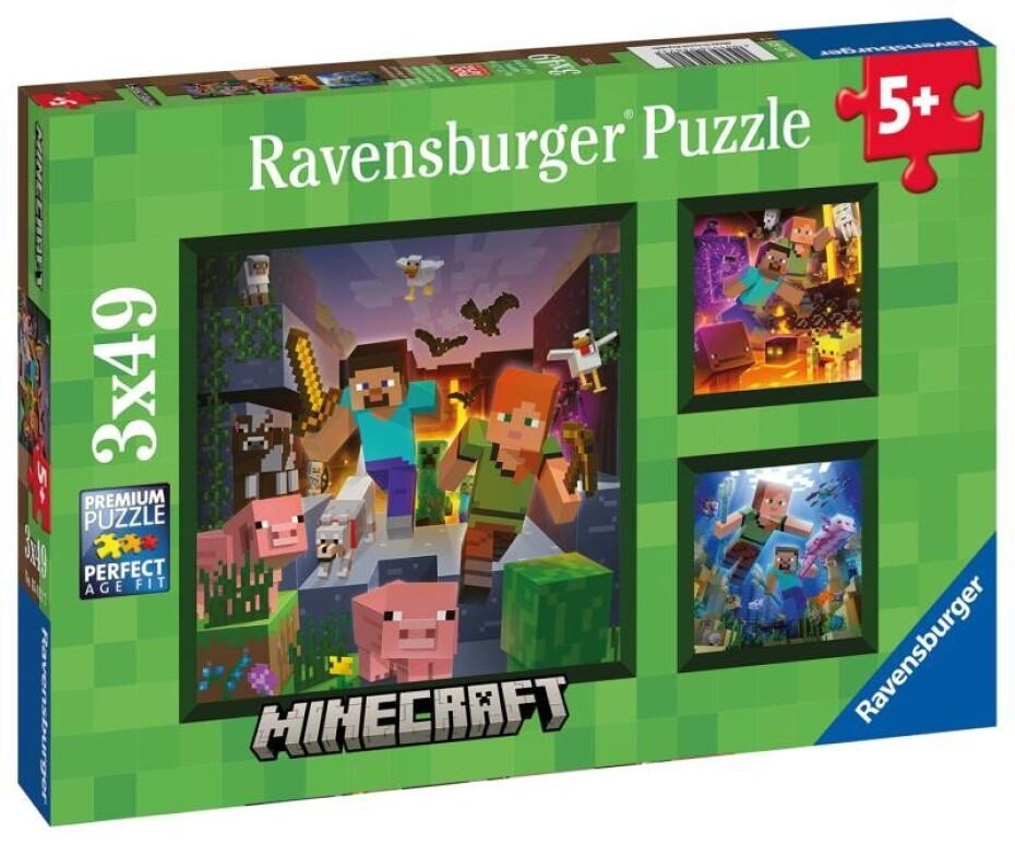 Ravensburger Puzzle - Minecraft Biomes 3x49 dílků - main (0)
