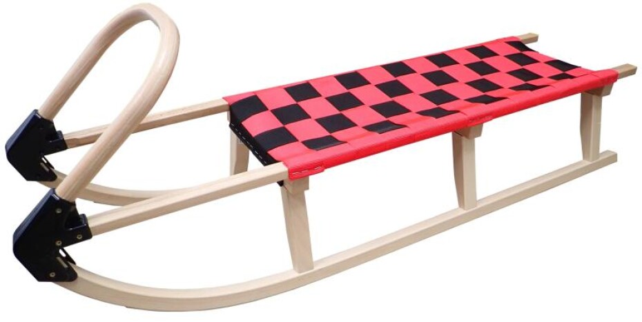 Kubisport Sáně 125cm dřevěné - červené - main (0)