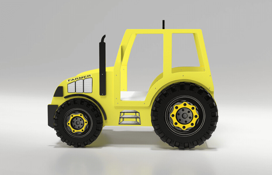 Detská posteľ Traktor modrý - main (4)