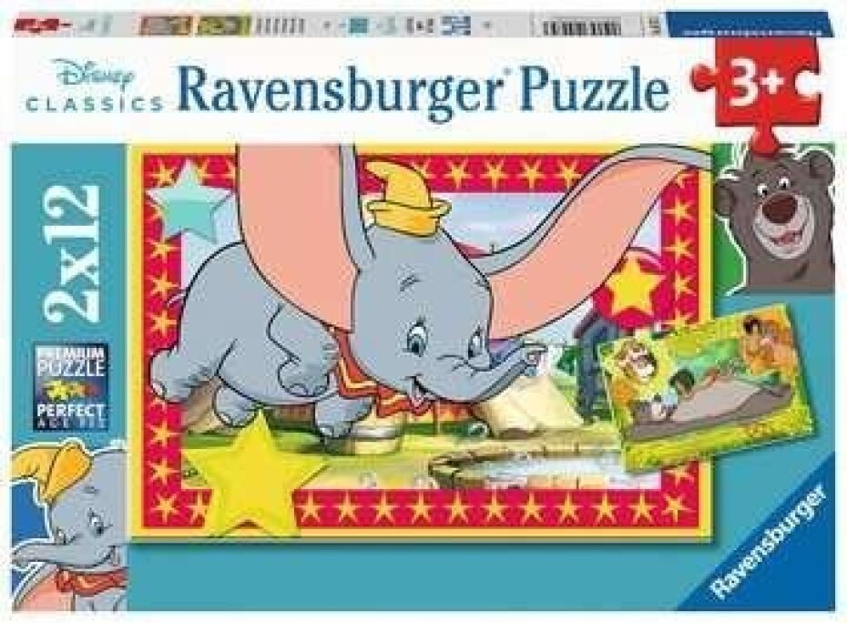 Puzzle Disney: Pohádková zvířátka 2x12 dílků - main (0)