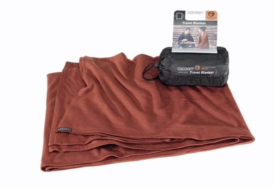 Cocoon merino deka Merino Wool/Silk Blanket dark terracotta - main (0)