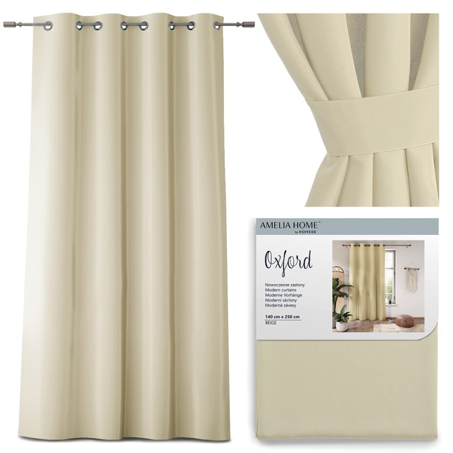 ArtFlhf Zatemňující závěs OXFORD EYELETS K | 140 x 250 cm Barva: Silver - main (10)