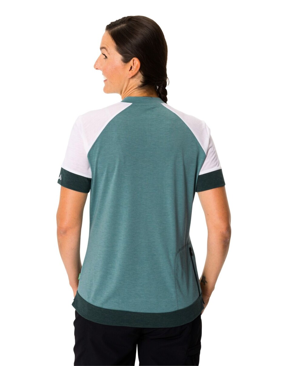 Dámský cyklistický dres VAUDE  Altissimo Q-Zip Shirt Dusty moss 38 - main (4)