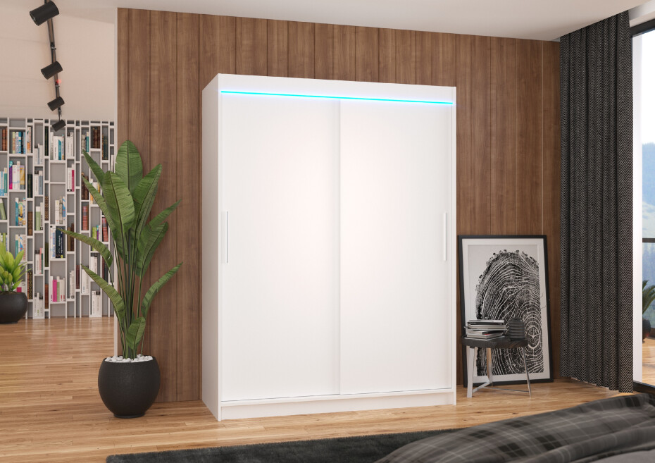ArtAdrk Šatní skříň DENVER DV01 | bílá 150 cm - main (2)