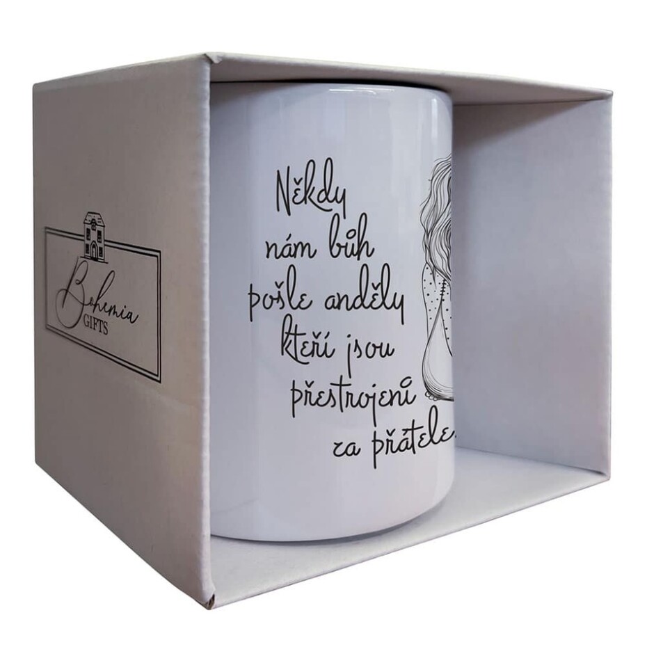 Bohemia Gifts Keramický hrnek - Andělé a přátelé, 350 ml - main (1)